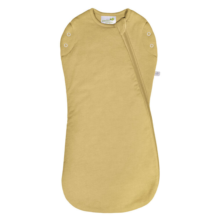 Perlimpinpin-Bamboo newborn sleep bag-Curry-0-3m
