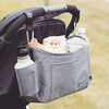 Diono Buggy Buddy XL Universal Stroller Organizer With Cup Holders, Secure Attachment, Zippered Pockets, Safe & Secure, Gray