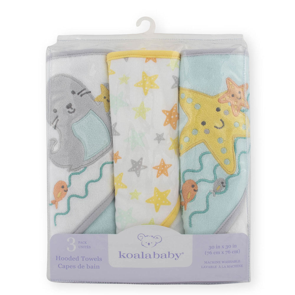 Koala baby hooded shop towels 3 pack