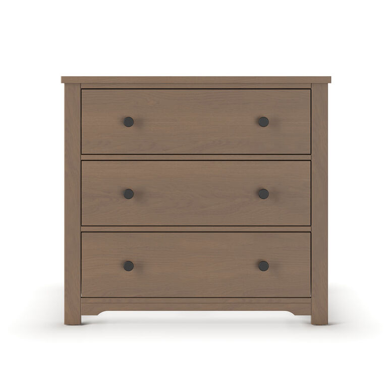 Forever Eclectic by Child Craft - Harmony 3-Drawer Dresser with Dressing Kit- Dusty Heather