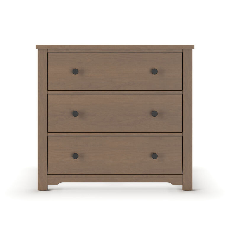 Forever Eclectic by Child Craft - Harmony 3-Drawer Dresser with Dressing Kit- Dusty Heather