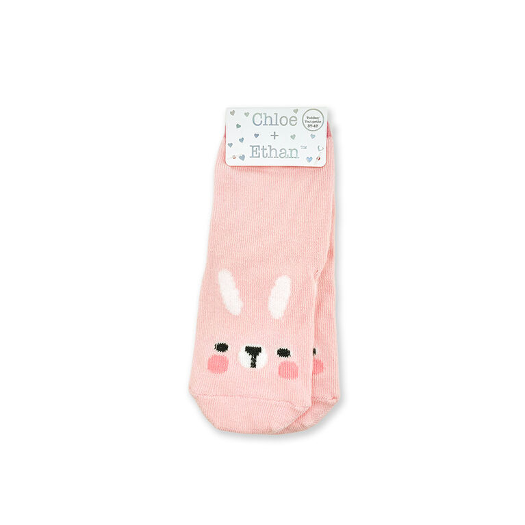 Chloe + Ethan - Toddler Socks, Apricot Bunny, 2T-3T