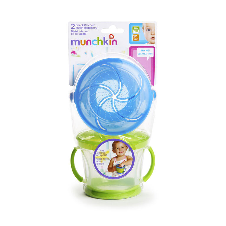 Munchkin Snack Catchers 2-Pack - Green/Blue