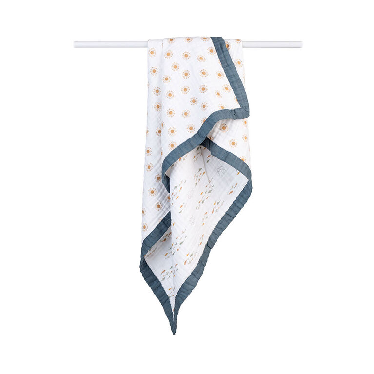 Lulujo - Couverture réversible mousseline 3Pl - Sol