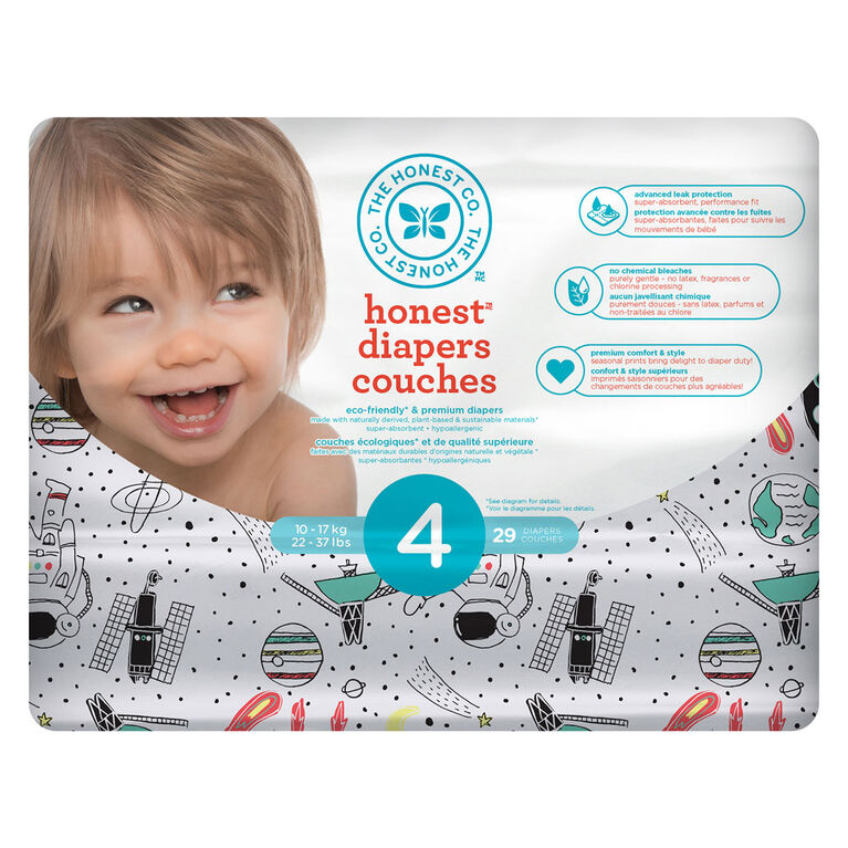 Honest Diapers Size 4 Space Travel.