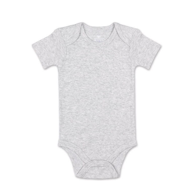 Combinaison à manches courtes Koala Baby en paquet de 4, jaune/vert/gris foncé/gris foncé/blanc, 9 Mois