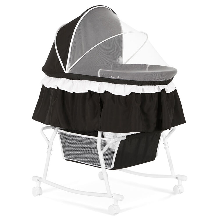 Lacy Portable 2In1 Bassinet&Cradle-Black