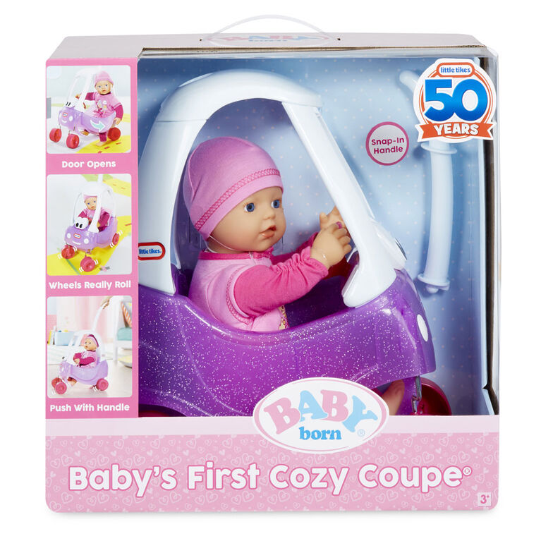 BABY born Baby's First Cozy Coupe with SoftBodied Baby Doll Toys R