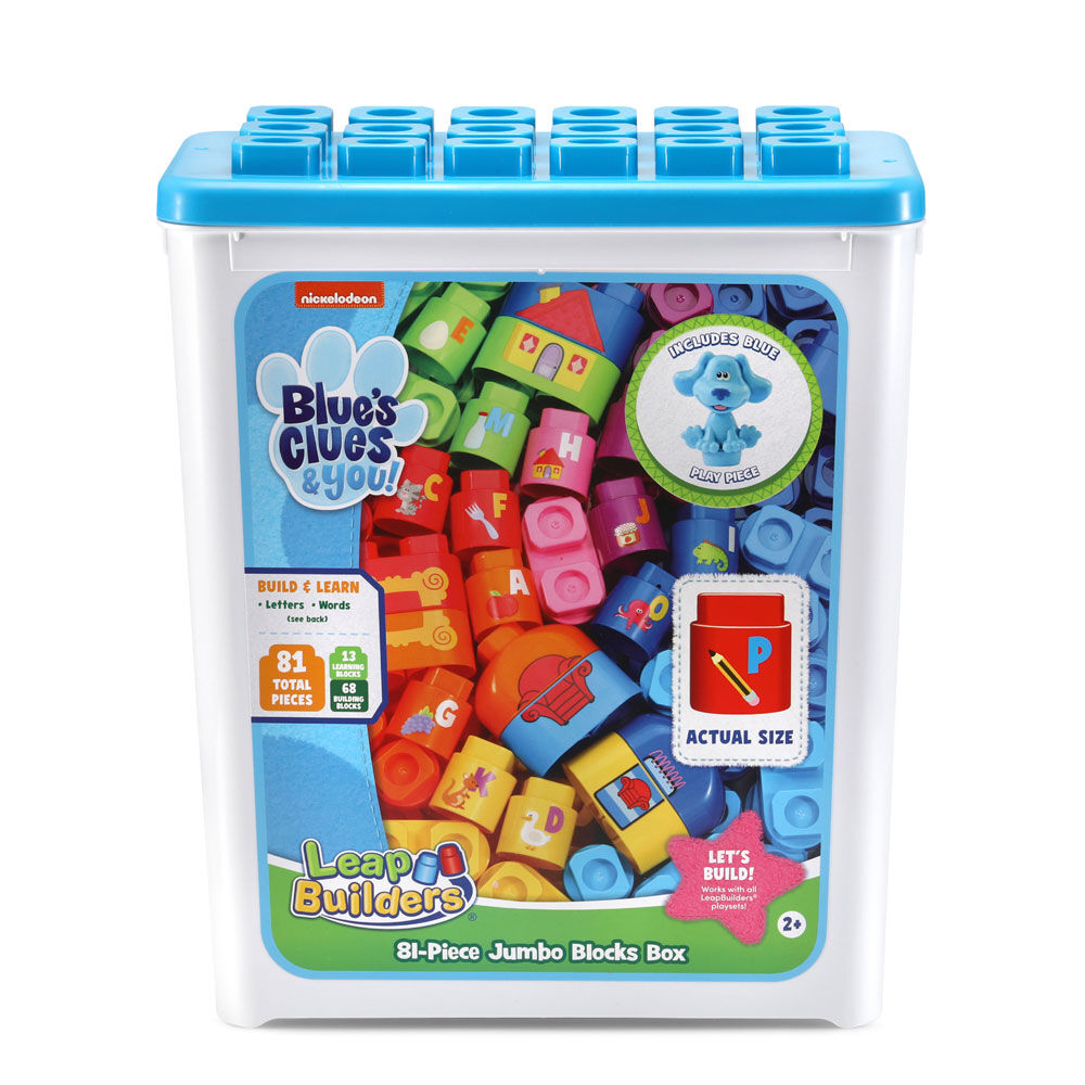 LeapFrog LeapBuilders Blue s Clues You 81 Piece Jumbo Blocks Box English Edition Toys R Us Canada
