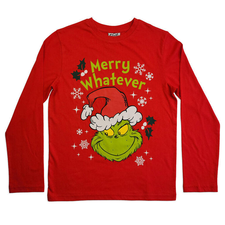 T-shirt à manches courtes pour enfants Grinch - Rouge 12-14