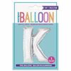 Ballons en forme de lettre en argent 14 " - K