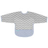 Kushies Cleanbib Waterproof Bib with Sleeves 12-24M - Blue Chevron