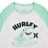 Hurley UPF 50+ Shark Frenzy Raglan Swim Set - Green - Size - 18M