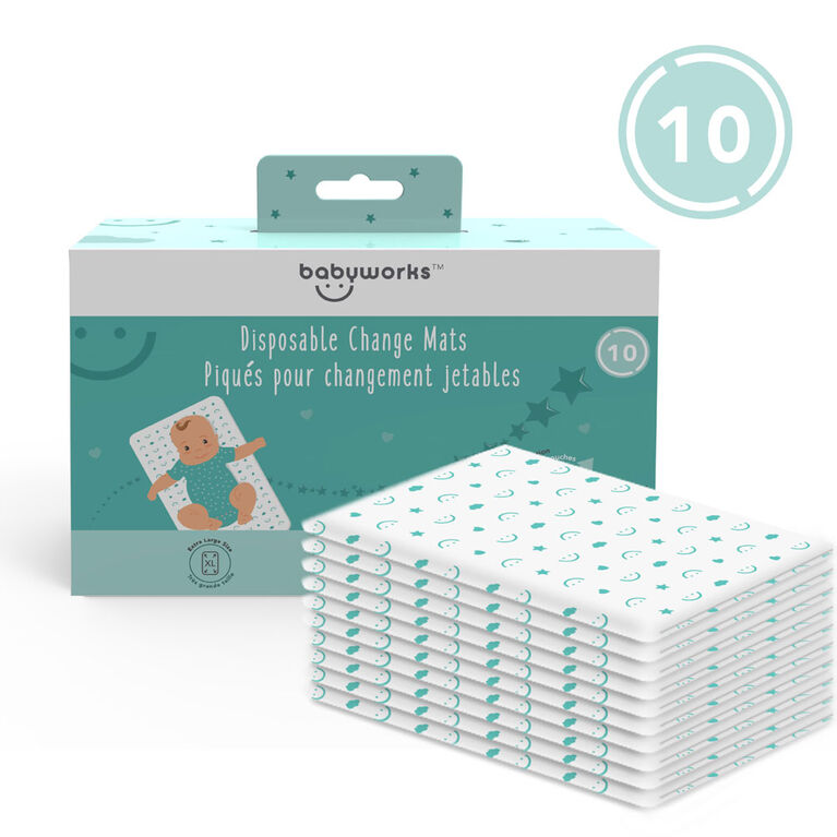 Baby Works Disposable Change Mats - 10pk