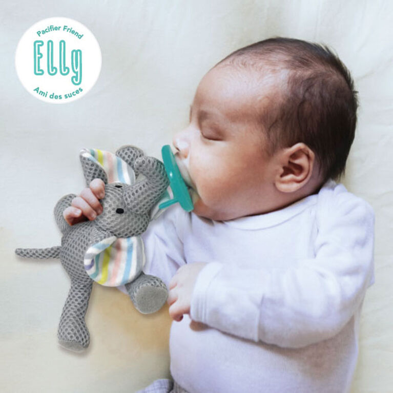 babyworks Pacifier Friend with Pacifier "Elly" Elephant Babies R Us