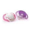 Ensemble de 2 sucettes orthodontiques Deco NaturalFit de Chicco, 4 Mois+ - Rose.