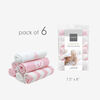 Débarbouillettes paquet de 6 - Pink PRT