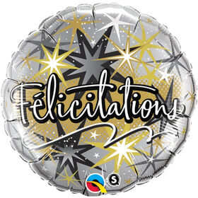 Ballon Métallique 46 Cm Felicitations De Qualatex