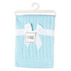 Baby Mode Signature Blue Classic Cable Knit Blanket