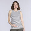 Motherhood Rib Halter Tank-Stripe-L