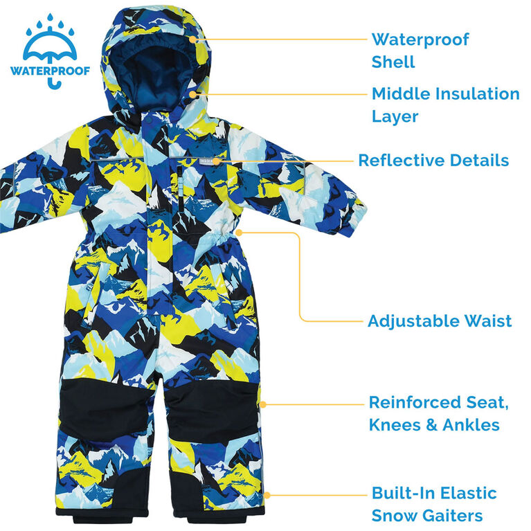 Kids Waterproof Snowsuit | Neon Peaks - 4T (4-5Y)