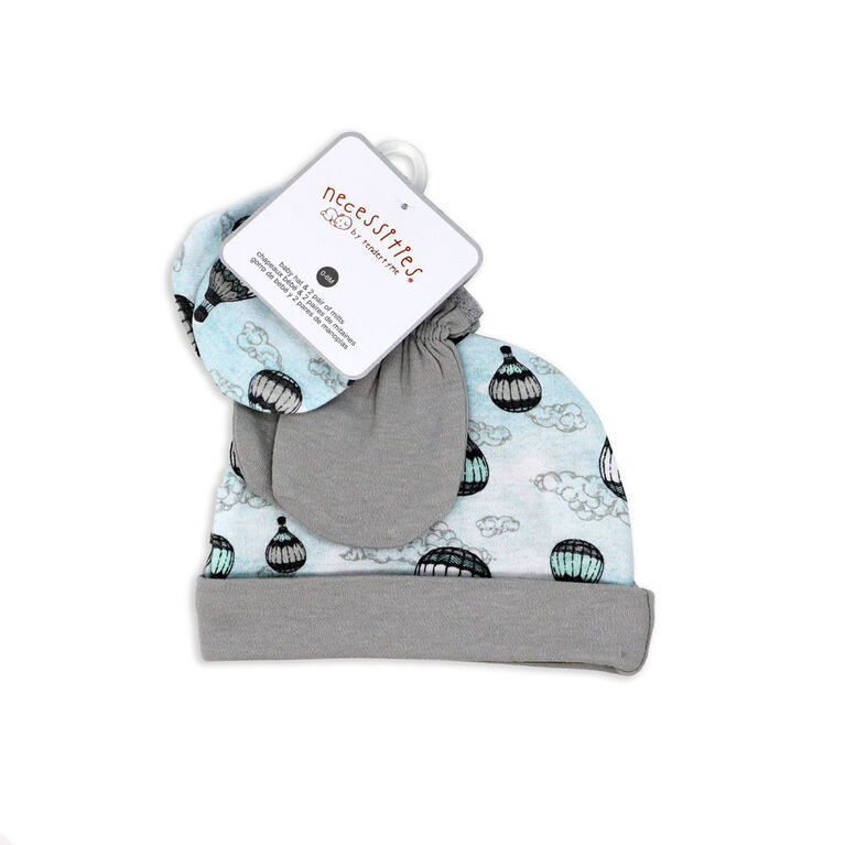 Necessities By Tendertyme 3 Piece Accessory Set: Grey Hot Air Balloon