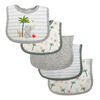 Koala Baby - Lot De 5 Bavettes En Jersey Motif Éléphant Gris