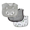 Koala Baby 3 pack Grey Fox Jersey Bib