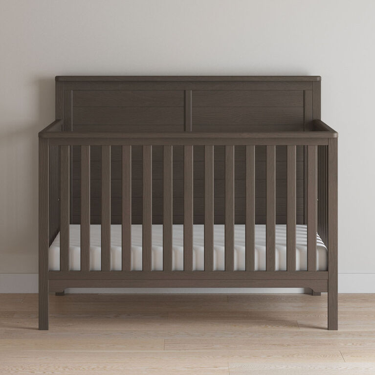 Lit de bébé convertible à dessus plat Wilmington Child Craft, Gris Pimpant