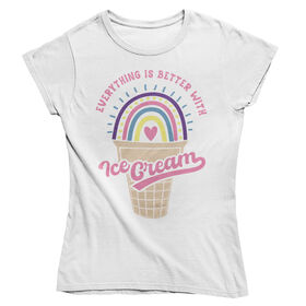 Ice Cream Short Sleeve Tee - White - 3T