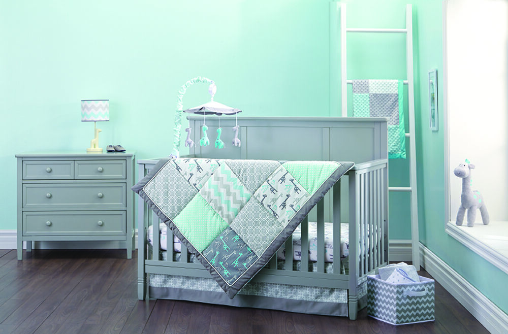 Mint green crib sheet cheap