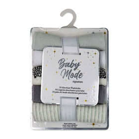 Baby Mode Signature Lot de 10 débarbouillettes en mouton ivoire