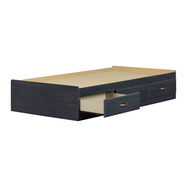 South Shore, Mates Bed with 3 Drawers - Blueberry