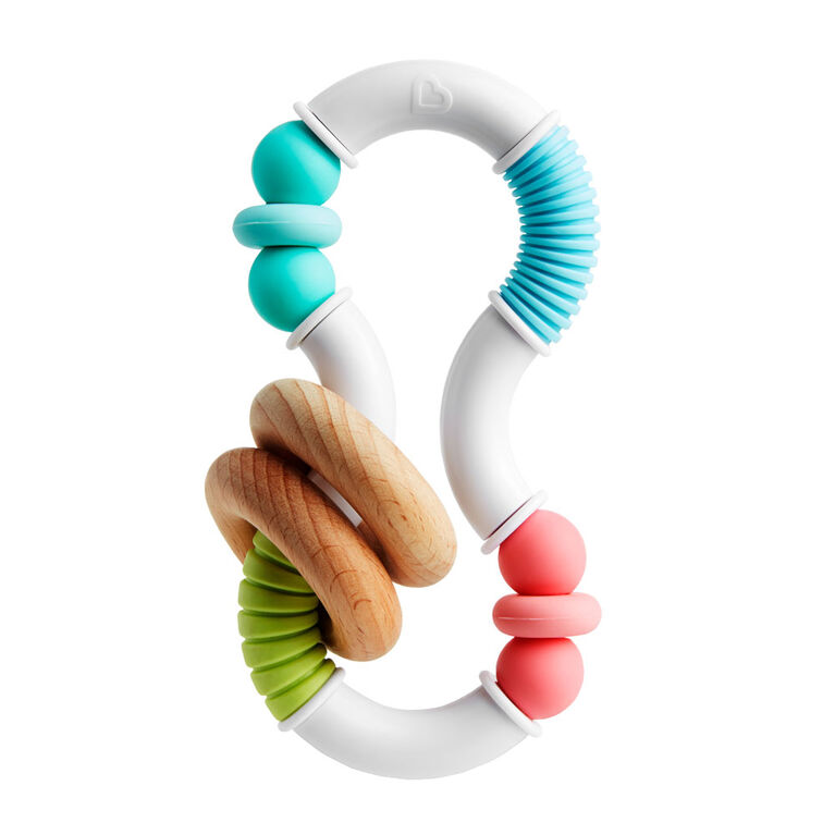 Silicone and Wood Twisty Figure 8  Teether