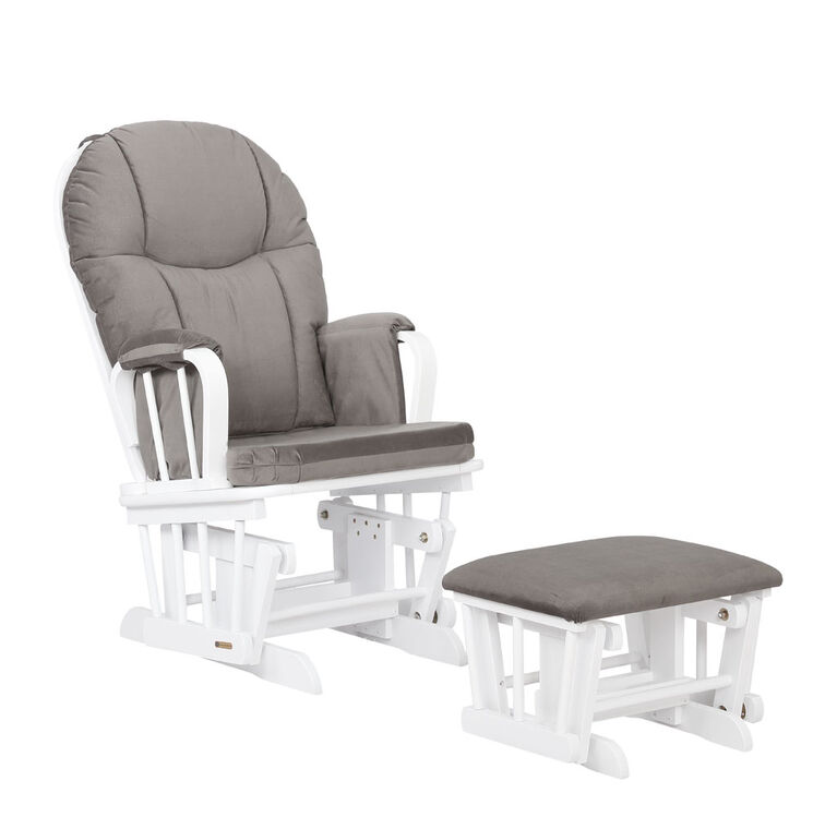 Lennox Furniture Avery White Glider Ottoman Dark Gray Babies