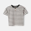 RISE Little Earthling Fashion Tee Charcoal Stripe