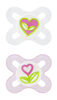 MAM Attitude Orthodontic Pacifier, 6+ Months 2-Count, Pink