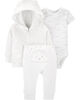 Carter's 3-Piece Cloud Little Jacket Set White - 12 Months