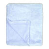 Baby Mode Signature Ridged Plush Blanket: Blue