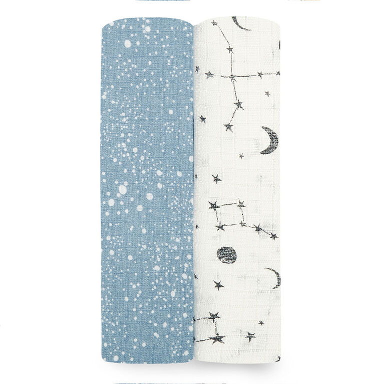 Aden Essentials - Cosmic Galaxy Silky Soft 2-Pack Swaddle
