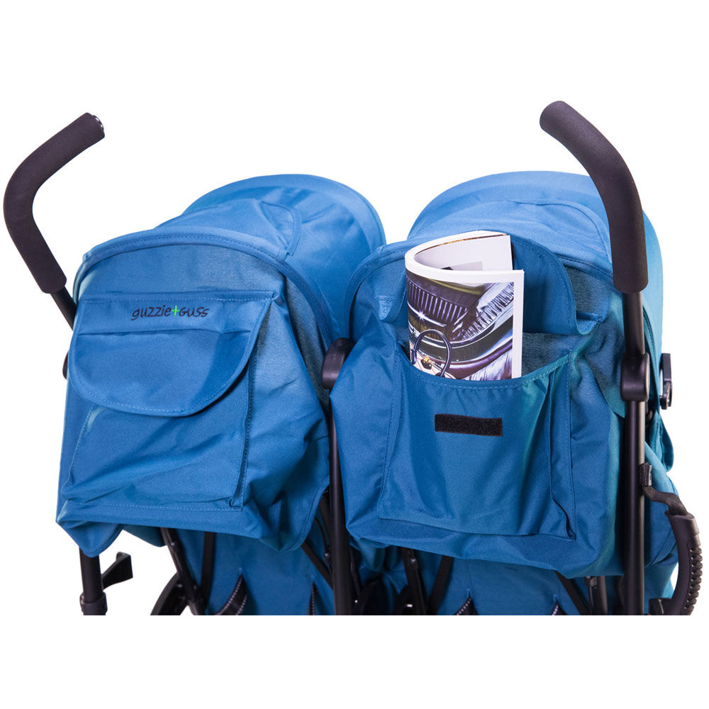 guzzie Guss Twice Double Umbrella Stroller Black