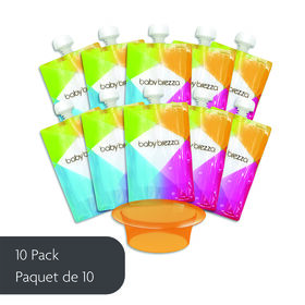 Baby Brezza - Reusable Food Pouches, 10 pack