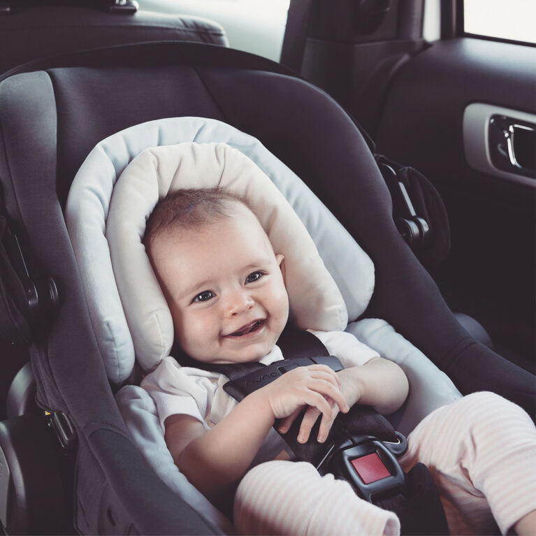 Diono Cuddle Soft 2-in-1 Baby Head Neck Body Support Pillow For Newborn Baby Super Soft Car Seat Insert Cushion, Perfect for Infant Car Seats, Convertible Car Seats, Strollers, Gray/ Blue