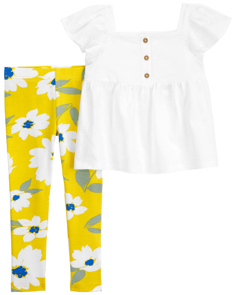 Carter's white leggings best sale