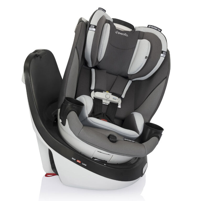 Evenflo Gold Revolve360 Slim 2-in-1 Rotational Car Seat with SensorSafe (Pearl Grey)