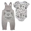 Fisher-Price 2-Piece overall set - Grey, 9 Months