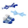 Baby Mode Siganture 3 Piece Bowtie & Sock Set: Blue Plaid
