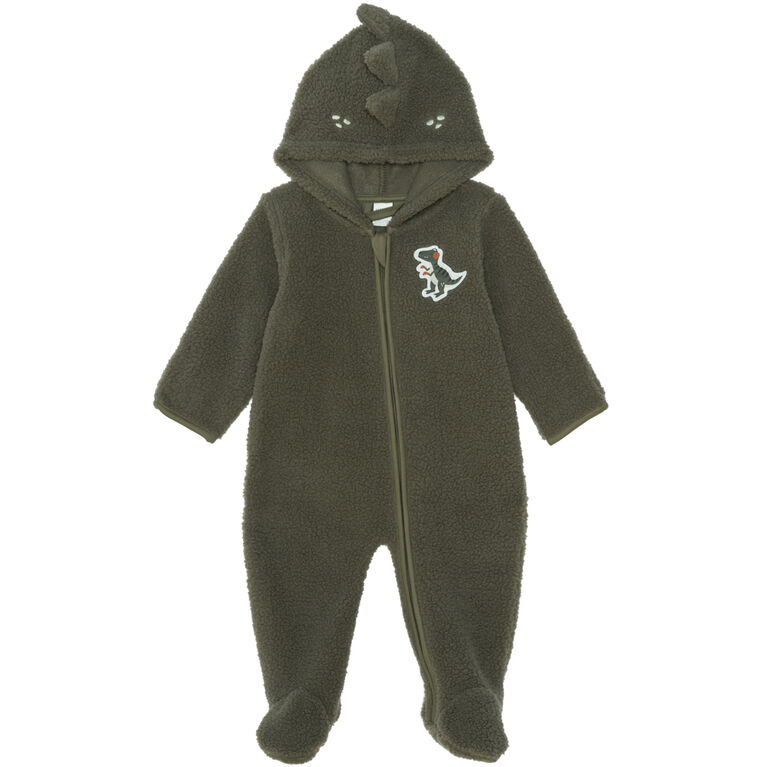 PL Baby  1piece  sherpa olive dino  6M