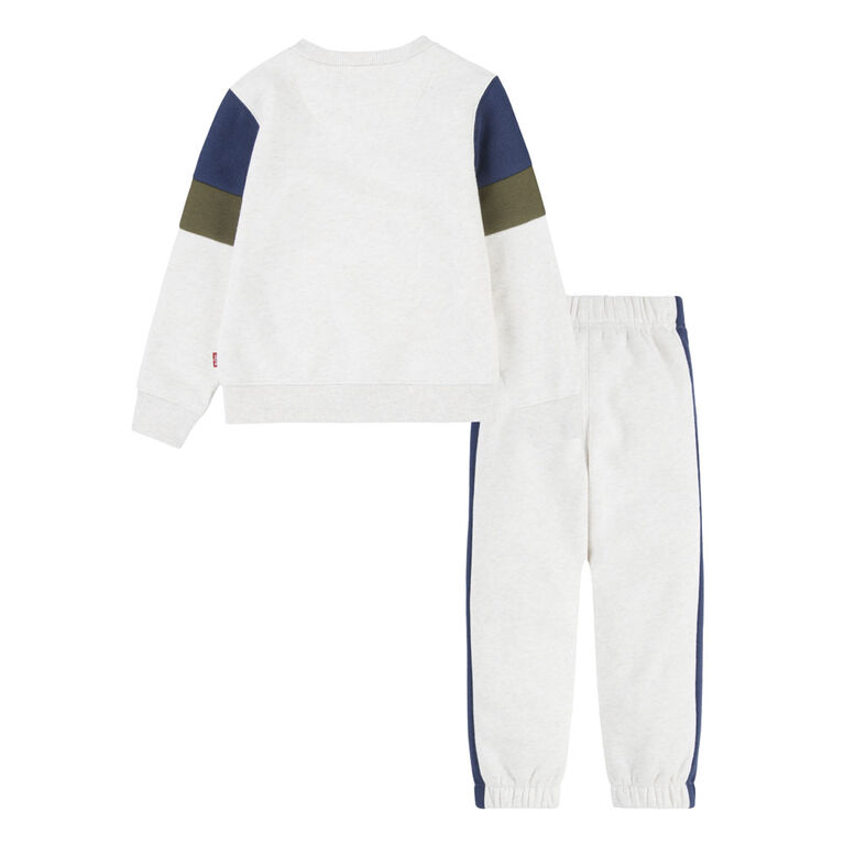 Levis Cozy Up Crewneck & Jogger Set - Oat - Size 2T