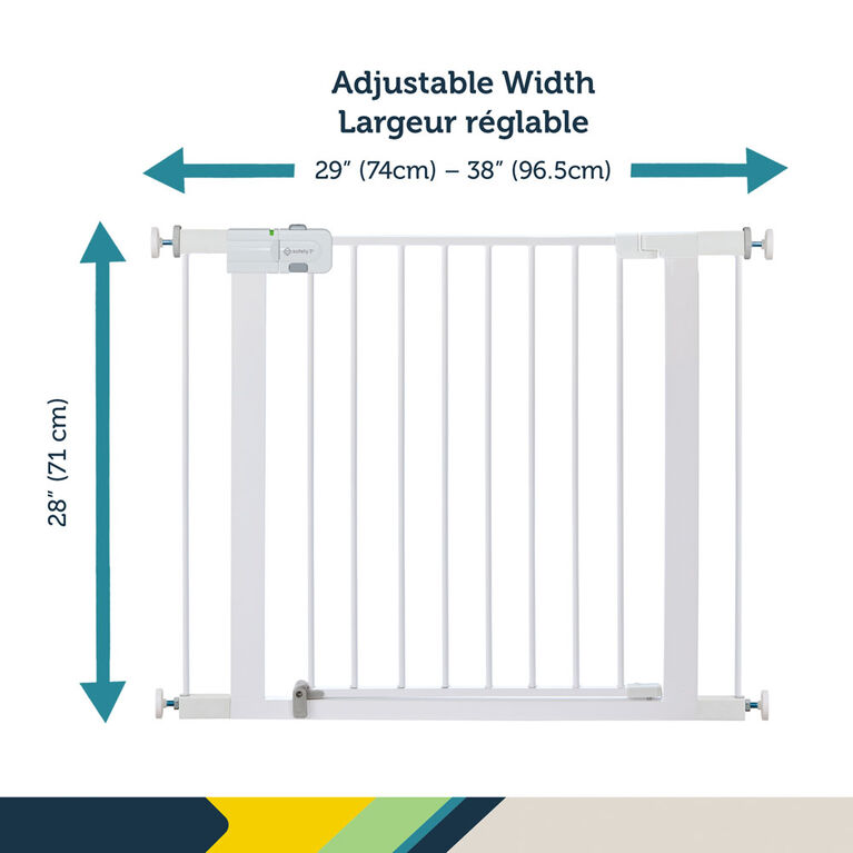 Safety 1st Easy Install Walk-Through Metal Gate- White